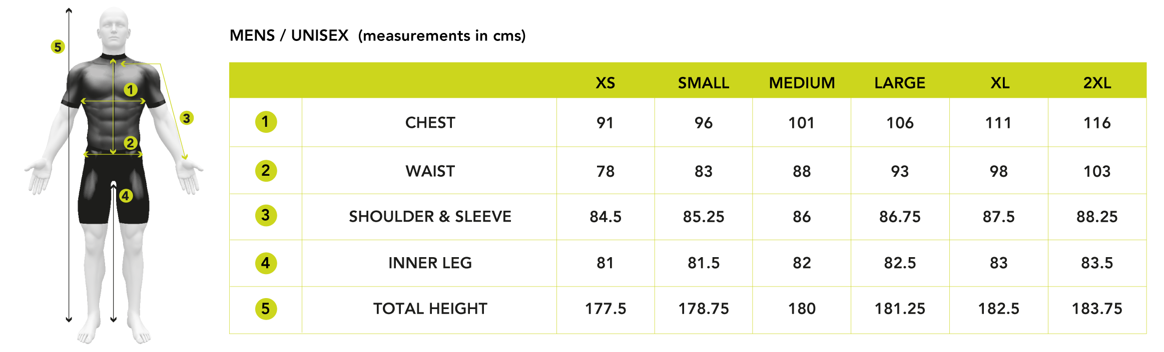 Altura Size Chart